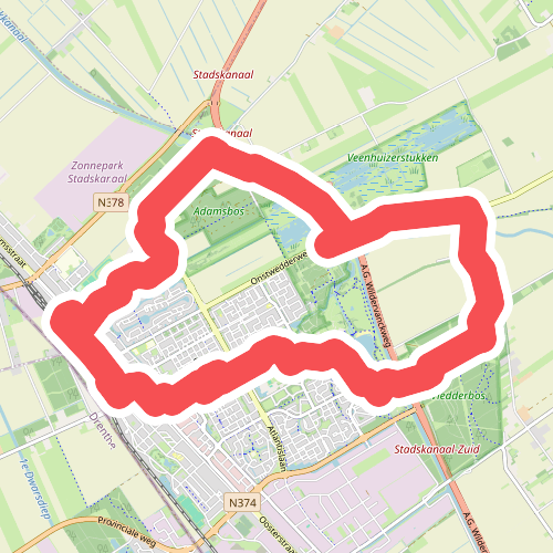 Rondwandeling Stadskanaal en omgeving