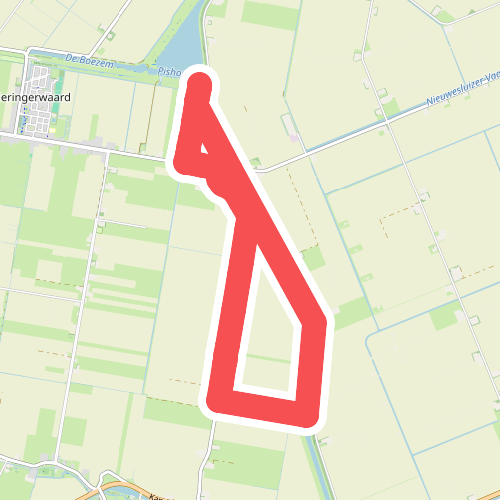 Waardkanaalroute (blauw)