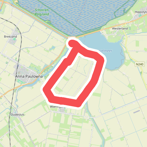 Oostpolderroute (groen)