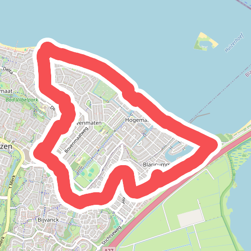 Gooise Zomerkaderoute (groene pijlen)