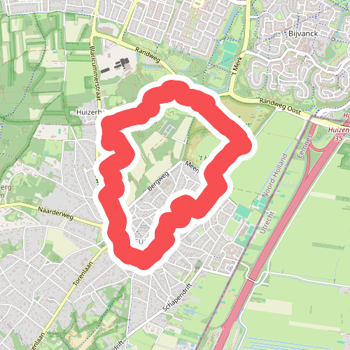 Warandebergenroute (blauw)