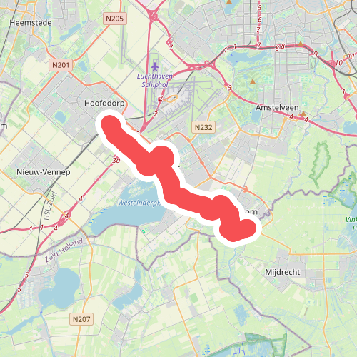 Hoofddorp - Uithoorn (Amsterbrug) · Waterliniepad etappe 6