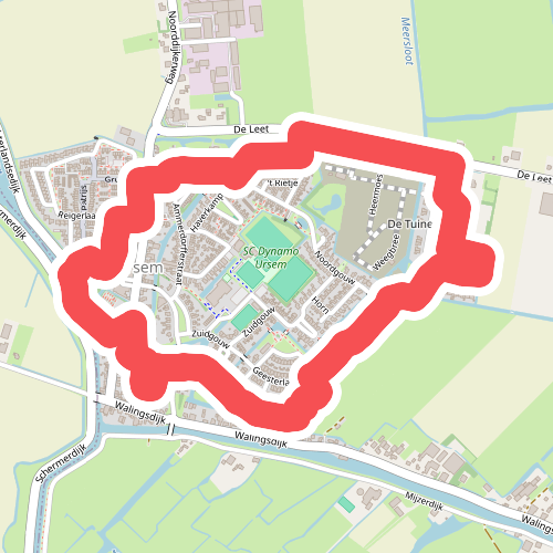 Urisheimroute (rood)