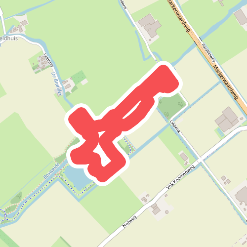 Liederikroute (rood)