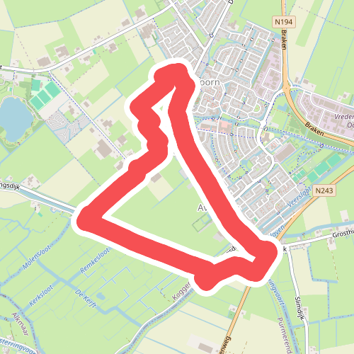 Banpaalroute (blauw)