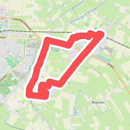 Obdammerdijkroute (rood)