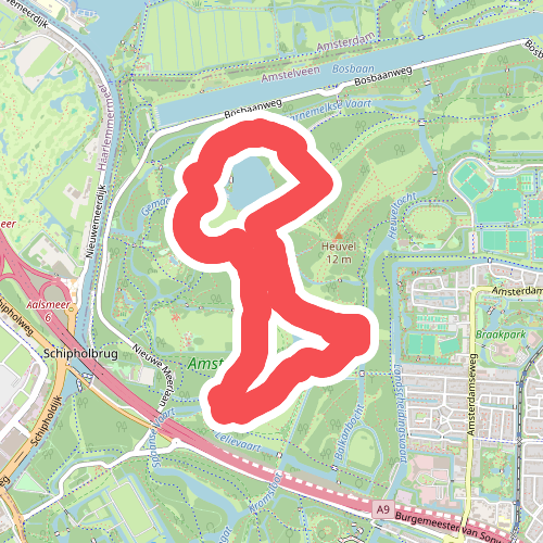 Vijverwandeling (rood)