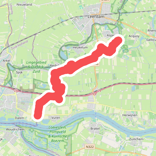 Asperen - Fort Vuren · Waterliniepad etappe 17