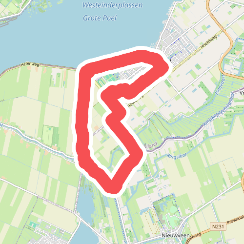 Landscheidingspad (oranje)