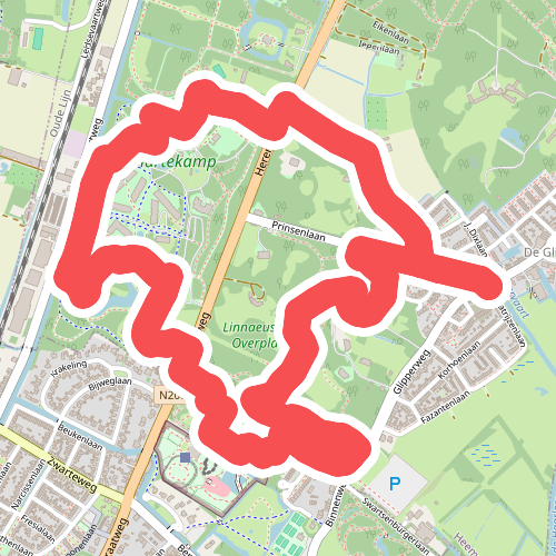 Hartekamproute (paars)