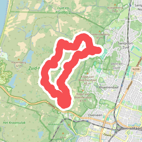 Duinruggenroute (geel)