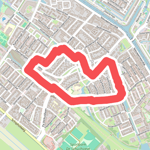 Ommetje Vierbuizenmeer (rood)