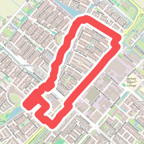 Herfst en Winterroute (rood)