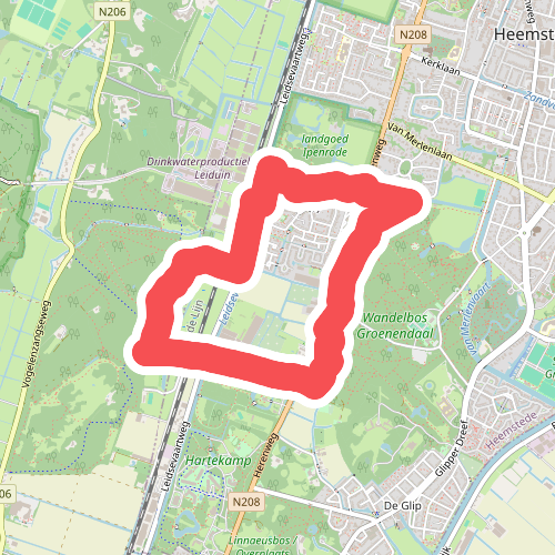 Manpadsroute (blauw) 