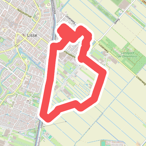 Lisserbroekroute (groen) 