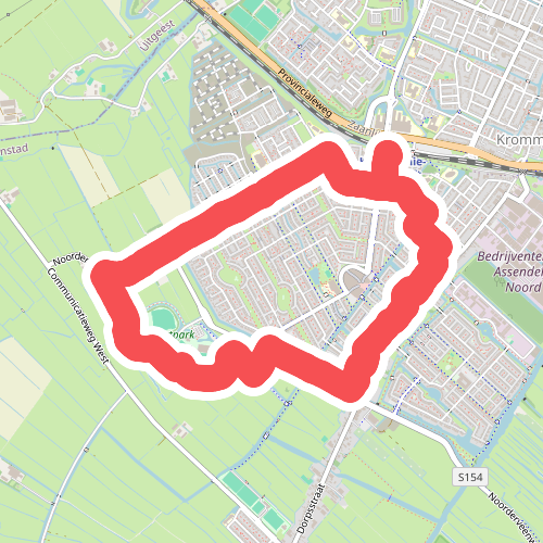 Omzoomwandeling (geel)