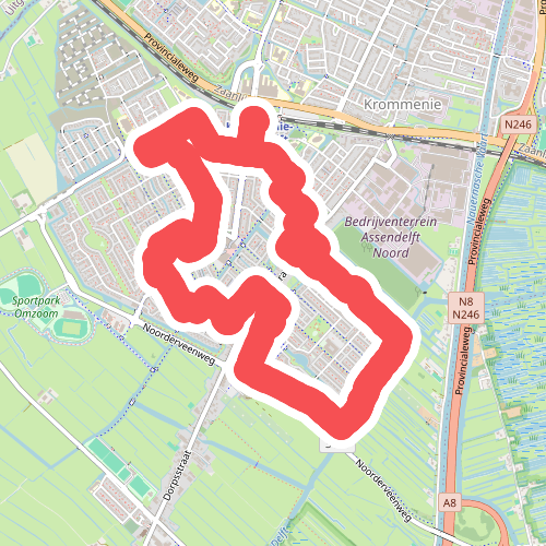 Binnen Delftroute (blauw)