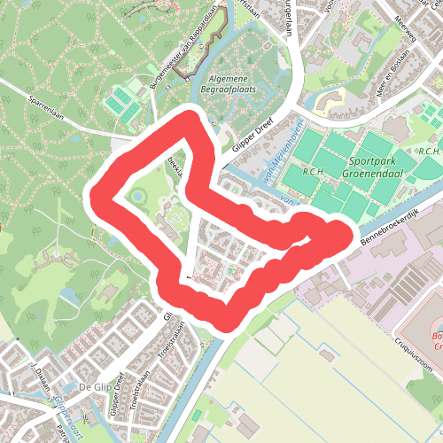 Bosbeekroute (blauw) 