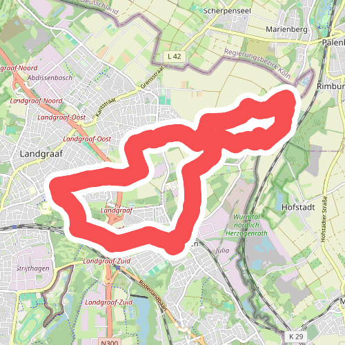 Landgraaf - De weg, de Worm en de watertoren in Parkstad