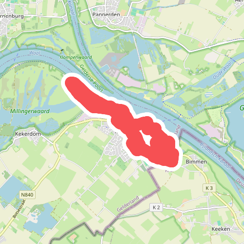 Ommetje Millingen - 4 of 8 km.