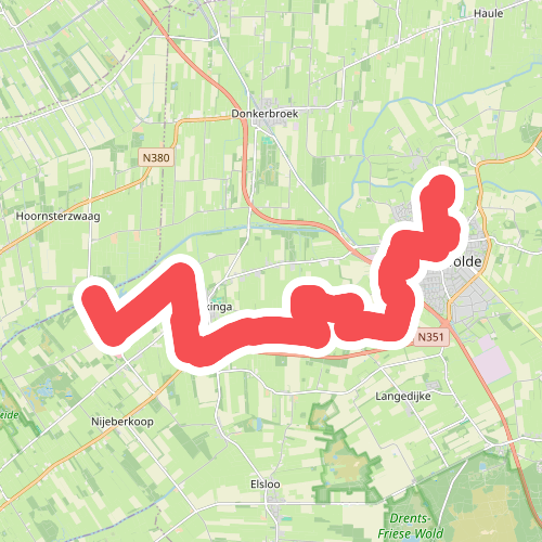 (Doorsteek) Prikkeldam - Oosterwolde · Stellingenpad etappe 13