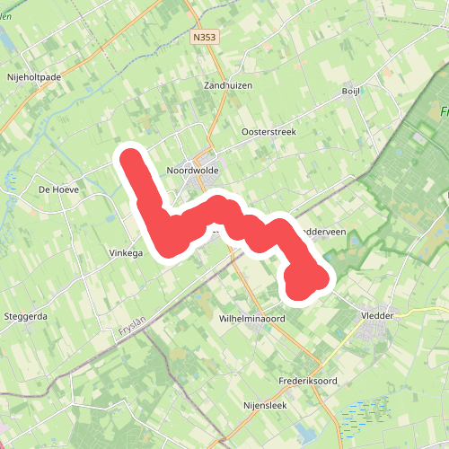 Doorsteek Noord-Wolde · Stellingenpad etappe 15
