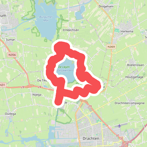 Wandelen en zwemmen: rondje De Leien