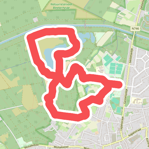 Knooppunt wandeling Bosland