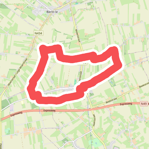 Rond het plein van Kaprijke wandelroute