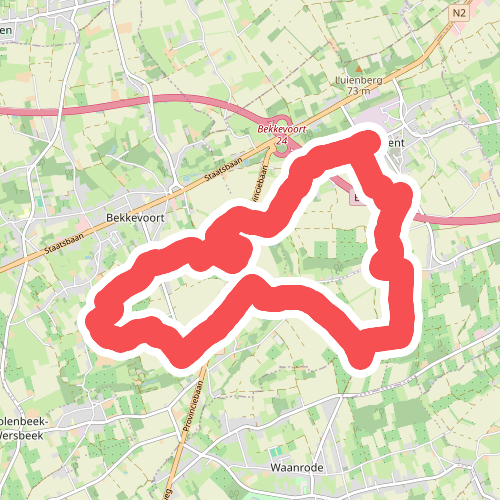 Hermansheuvelwandeling - rode route