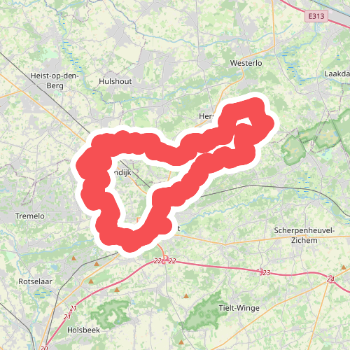 Hagelandse Valleiwandeling - Rood