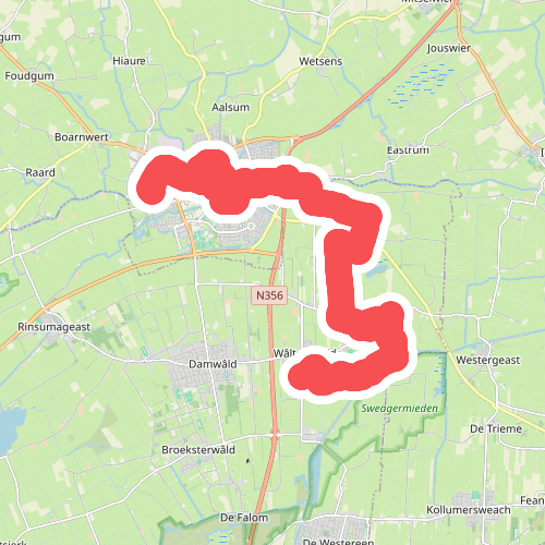 Dokkum, Jaachpad - Wouterswoude · Elfstedenpad etappe 13