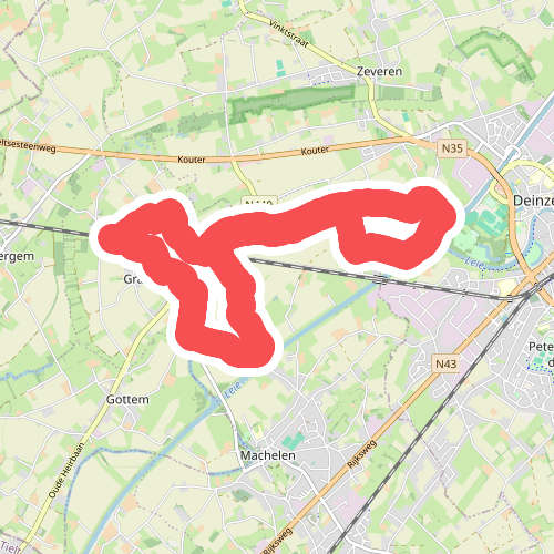 Vlasroters Wandelroute Lus 1 - Groen