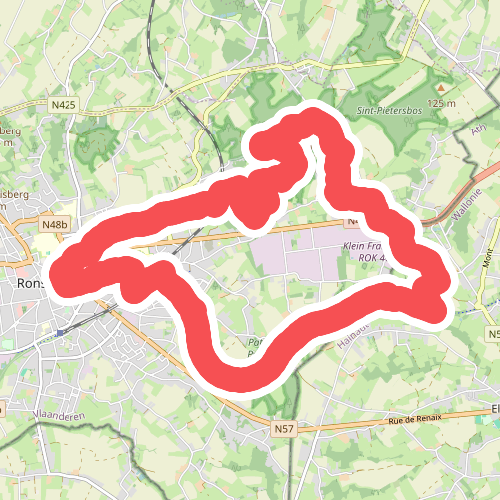 Van Ronse naar het muziekbos wandelroute