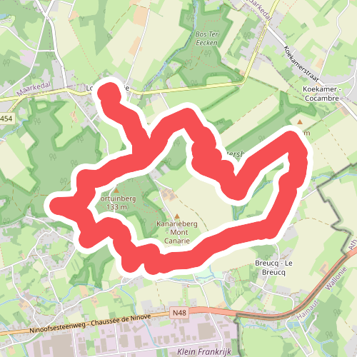 Trage wegenwandeling Muziekbos - Sint-Pietersbos