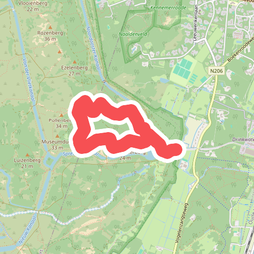 Gele paaltjesroute Oranjekom