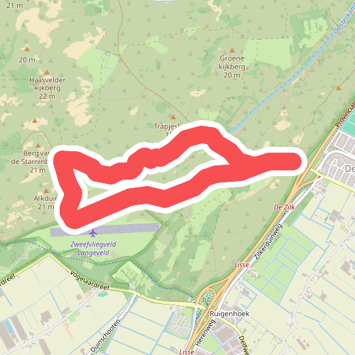 Paarse paaltjesroute De Zilk