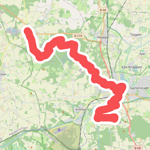 Bramsche - Ueffeln · Hondsrugpad/Hunenweg etappe 3