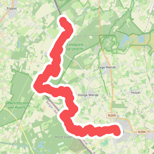 Roovertse Baan (bus Esbeek 3 km) - Reusel · Grenslandpad etappe 13