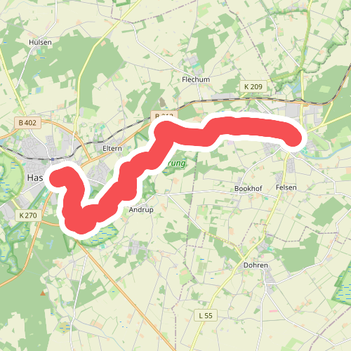 Herzlake - Haselünne · Hondsrugpad/Hunenweg etappe 8