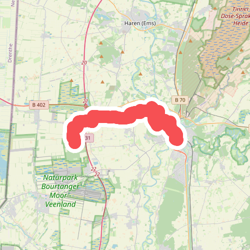 Meppen - Abzw. Rühlerfeld · Hondsrugpad/Hunenweg etappe 10
