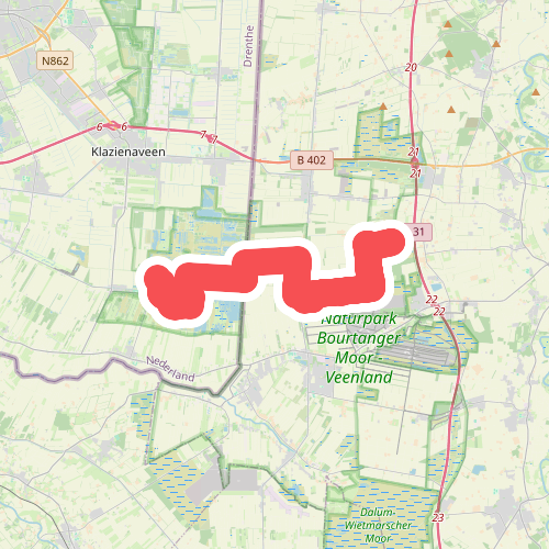 Abzw. Rühlerfeld - Abzw. Weiteveen · Hondsrugpad/Hunenweg etappe 11