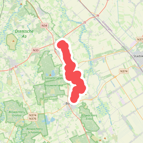 Borger - Gieten · Hondsrugpad/Hunenweg etappe 16