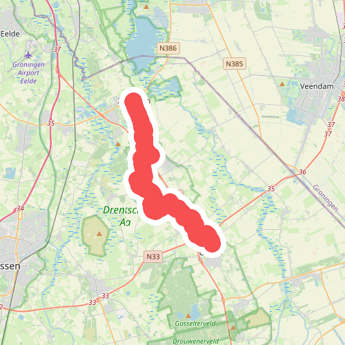 Gieten - Zuidlaren · Hondsrugpad/Hunenweg etappe 17