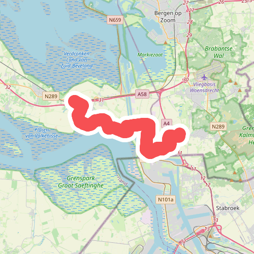 Naar het Leen (Ossendrecht) - Station Rilland-Bath · Oosterscheldepad etappe 13