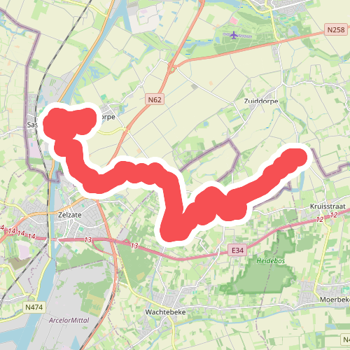 Variant 2 Zeeuws-Vlaanderen · Grenslandpad etappe 23