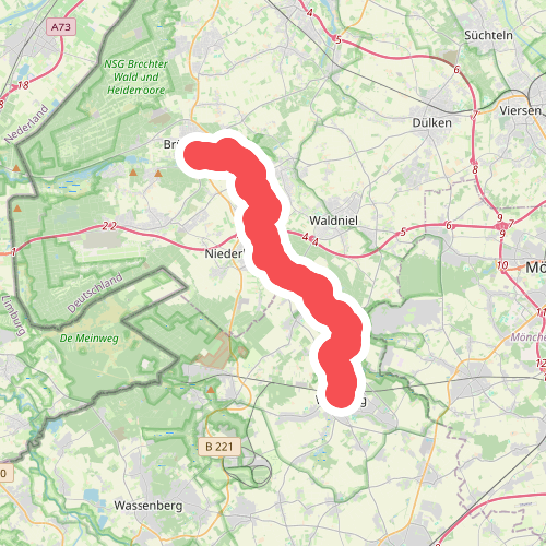 Brüggen - Wegberg · Maas-Niederrheinpad etappe 13