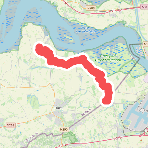 Variant 5 Zeeuws-Vlaanderen · Grenslandpad etappe 26
