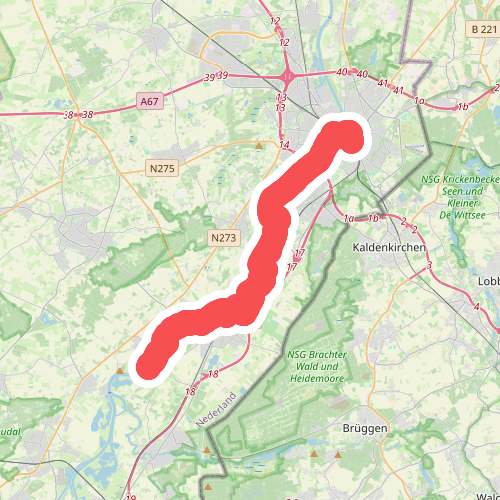 Beesel - Venlo station · Maas-Niederrheinpad etappe 19