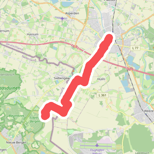 Eckeltse Bergen - Goch · Maas-Niederrheinpad etappe 20